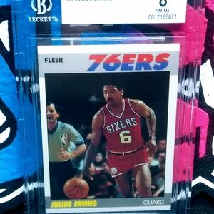 Dr. J Julius Erving 1987 Fleer #35 NBA Basketball